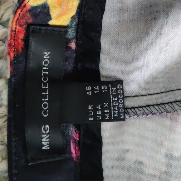 Mango floral black pants size 14 - Picture 4 of 4